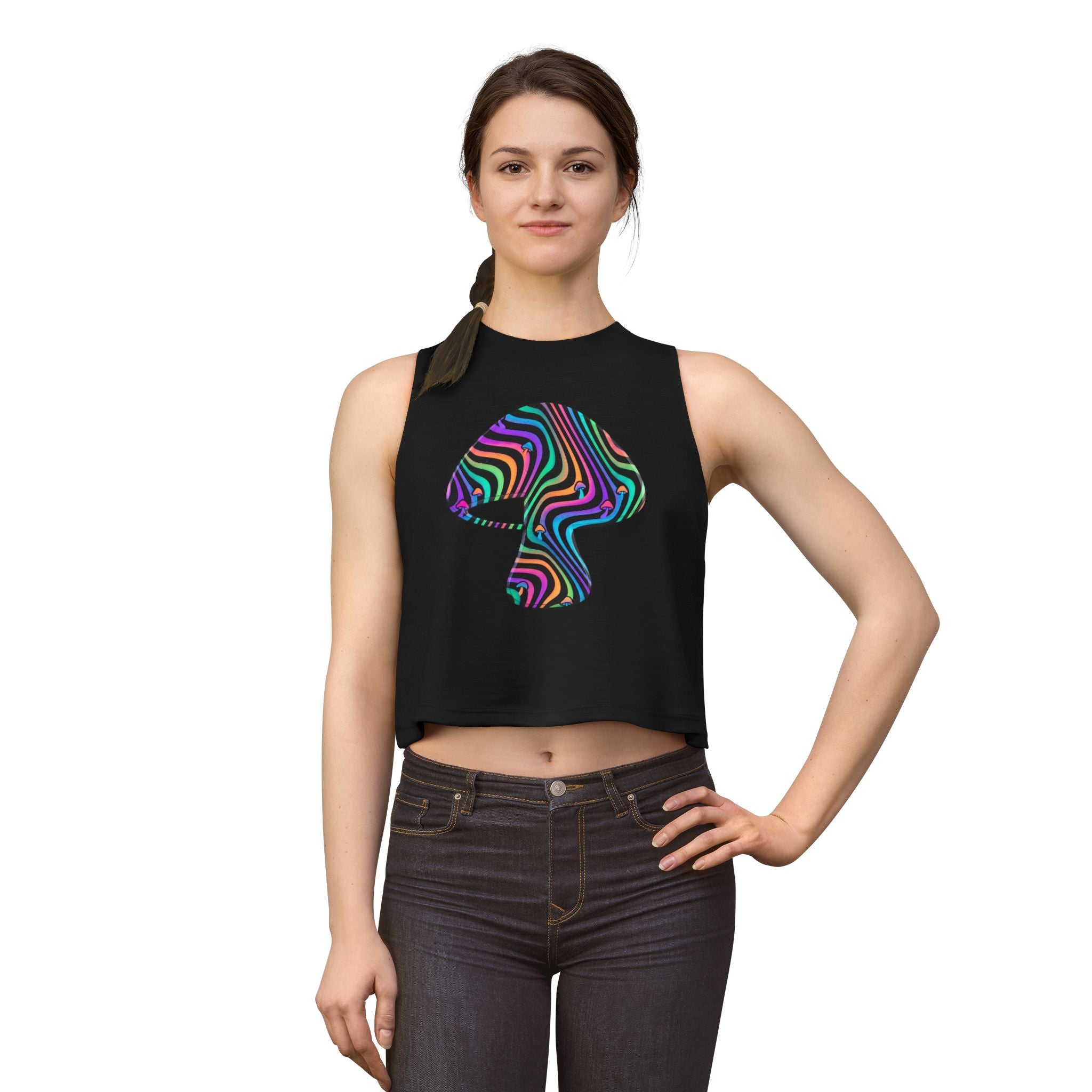 Acid trip Mushroom Crop Top