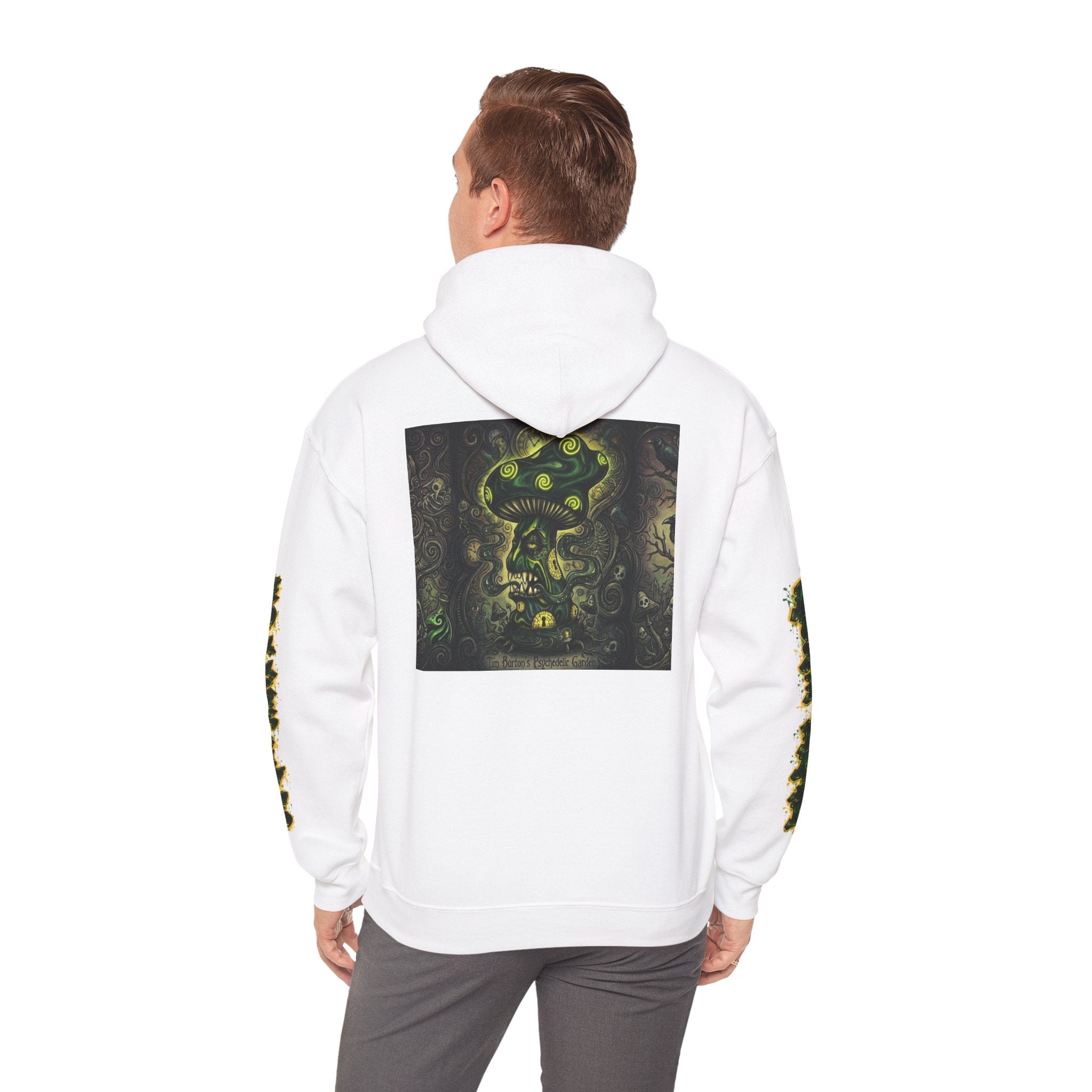 White Jimmy  — Psychedelic Forest Graphic Hooded Sweatshirt