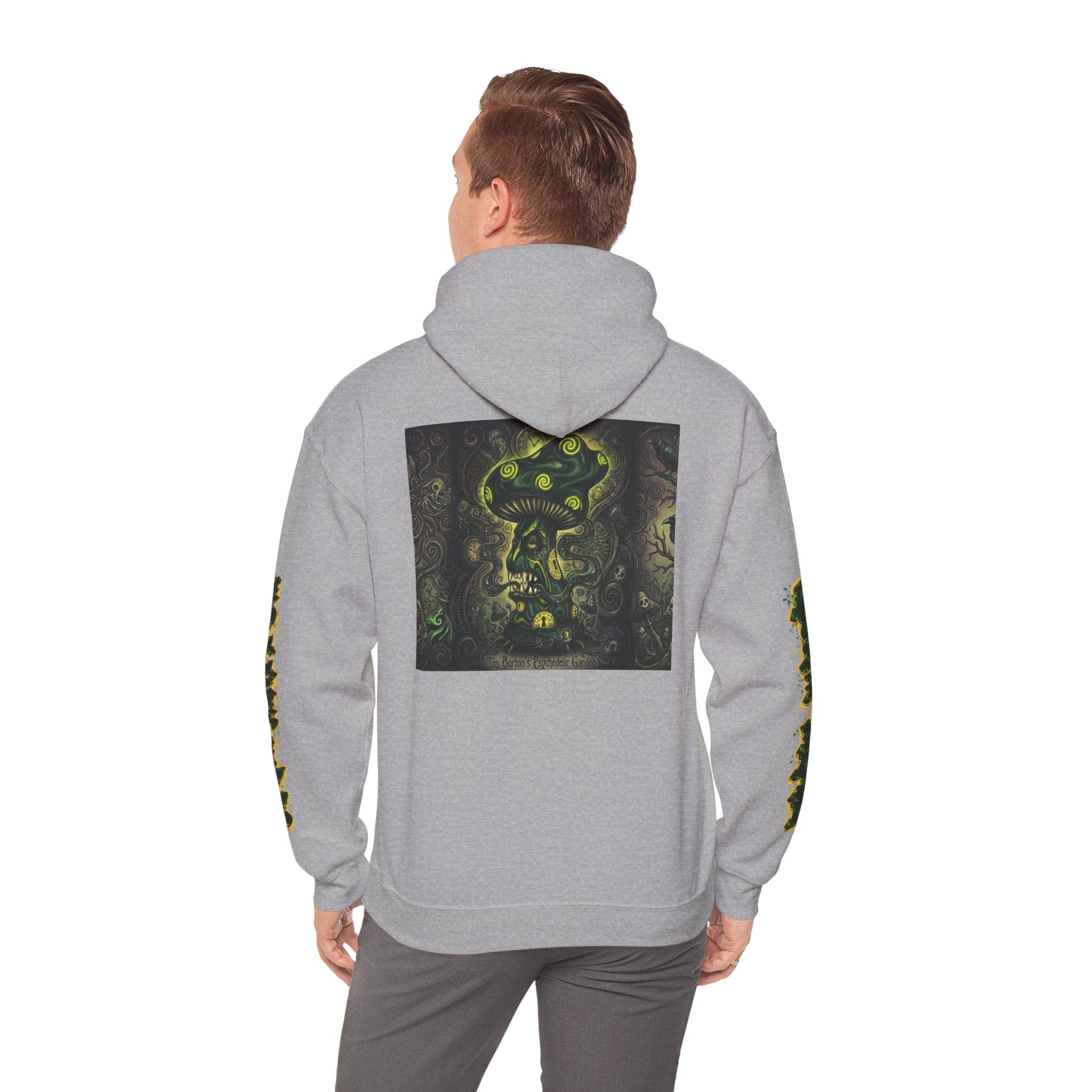 White Jimmy  — Psychedelic Forest Graphic Hooded Sweatshirt