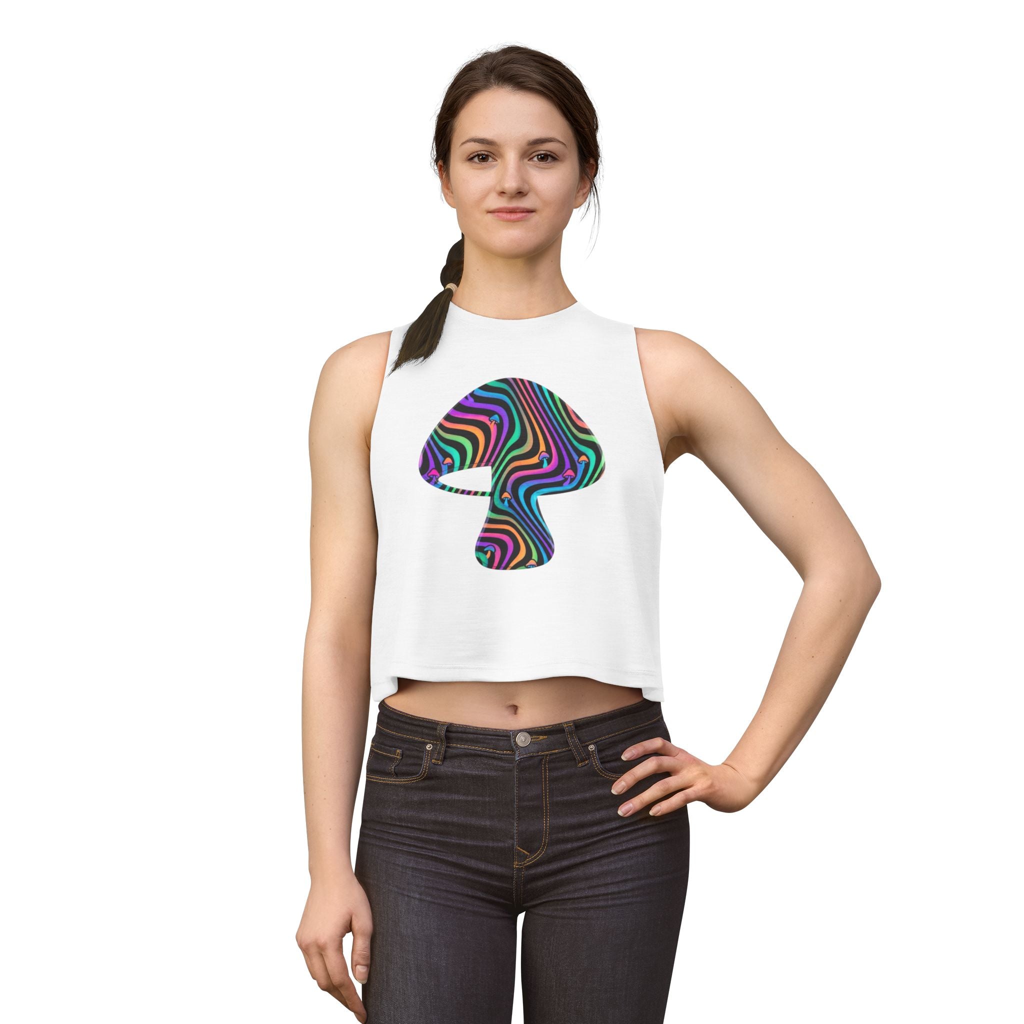 Acid trip Mushroom Crop Top