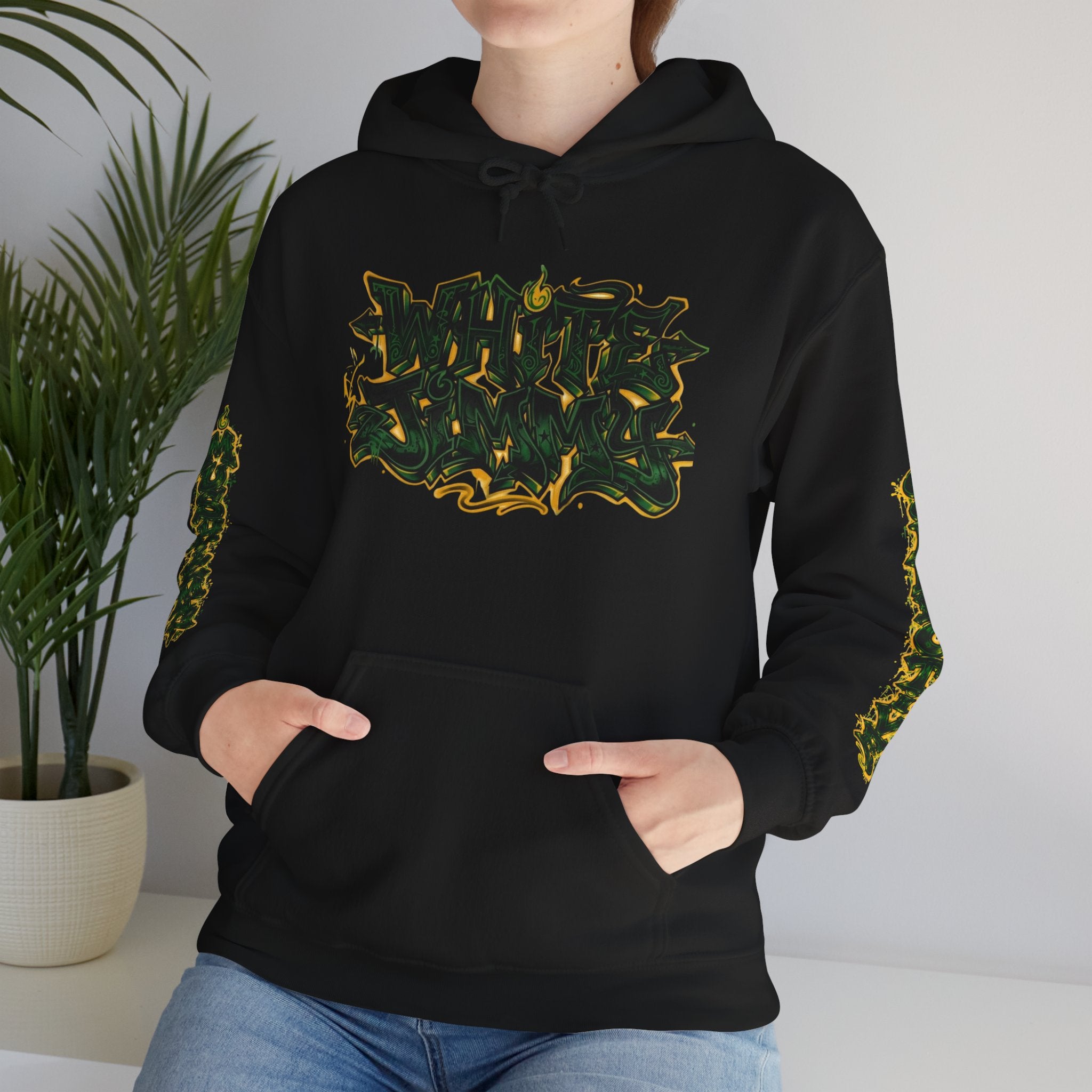 White Jimmy  — Psychedelic Forest Graphic Hooded Sweatshirt
