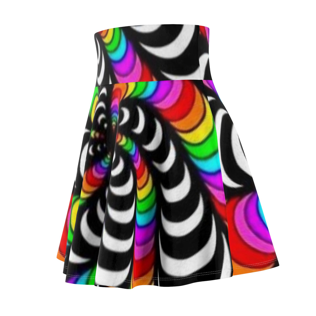 Vibrant Hypnotic Vortex Rave Mini Skirt