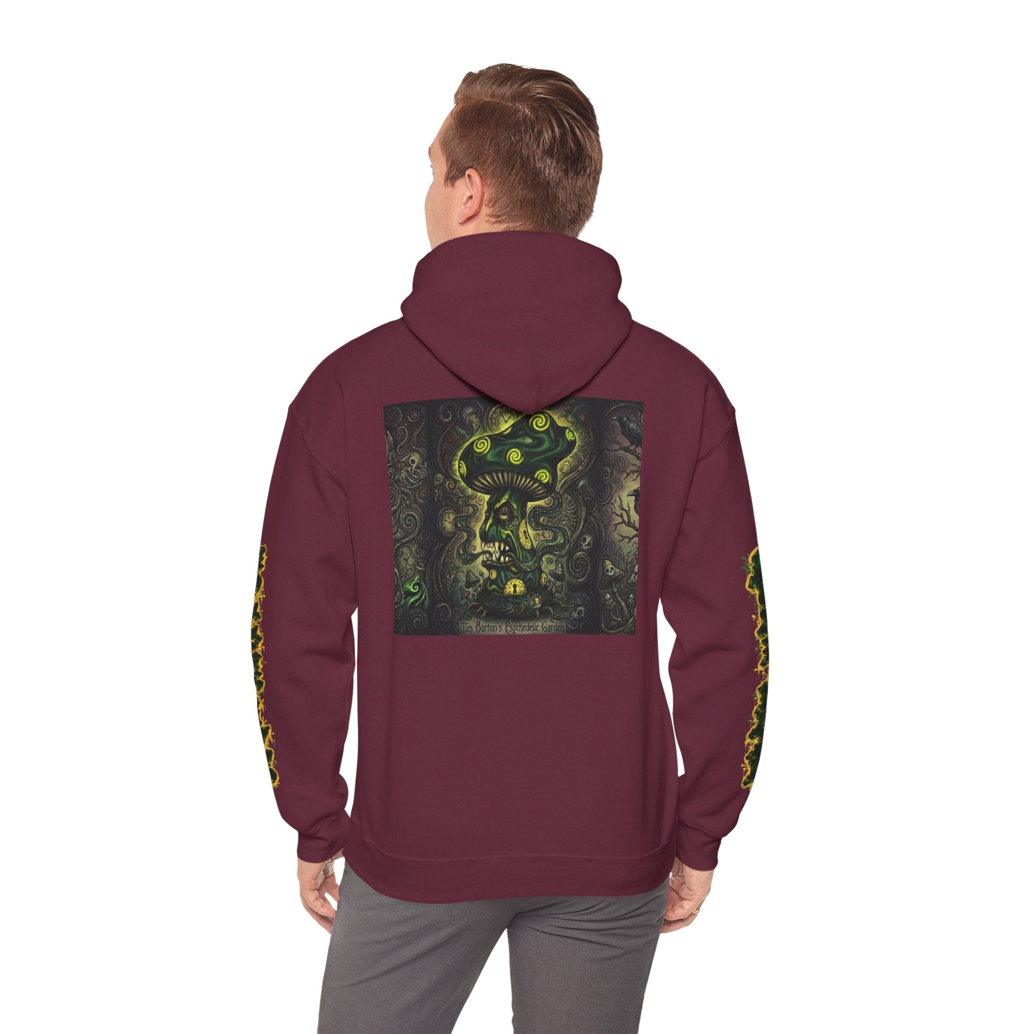 White Jimmy  — Psychedelic Forest Graphic Hooded Sweatshirt