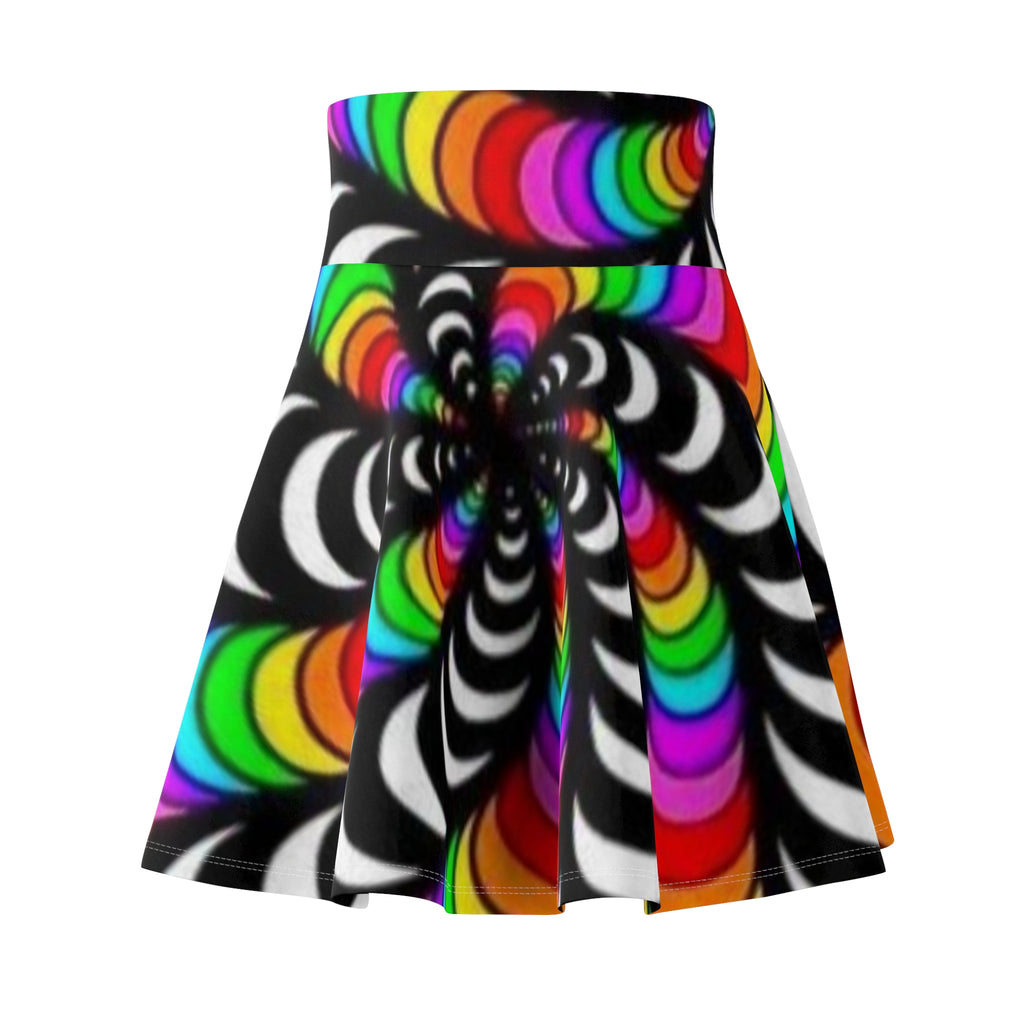 Vibrant Hypnotic Vortex Rave Mini Skirt
