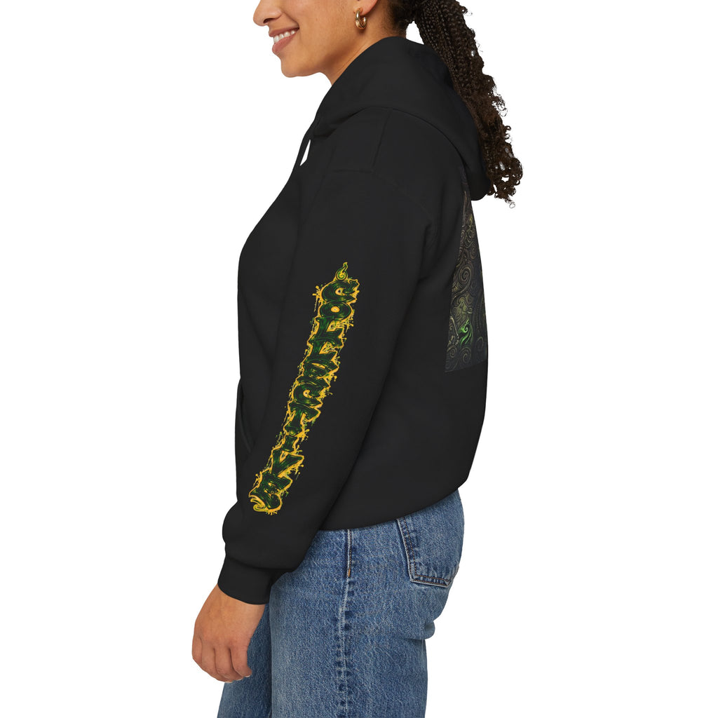 White Jimmy  — Psychedelic Forest Graphic Hooded Sweatshirt