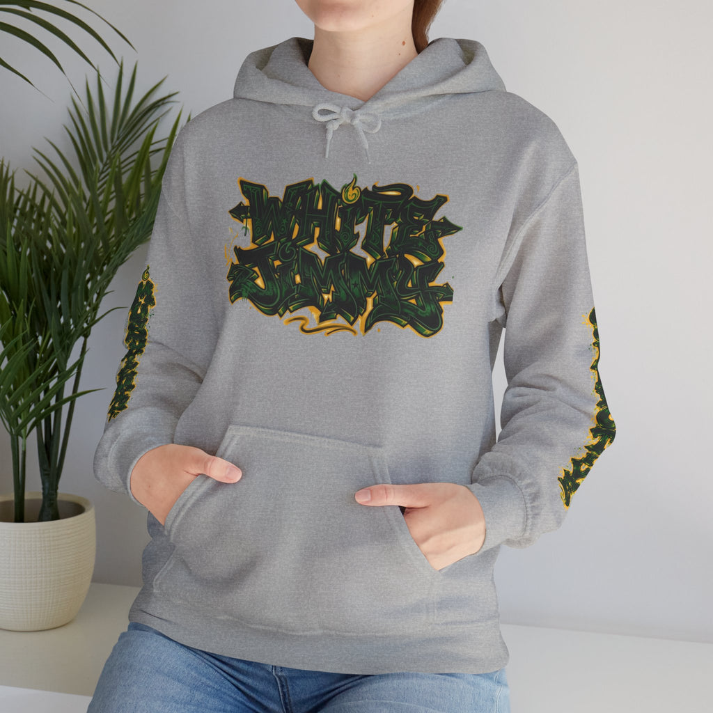 White Jimmy  — Psychedelic Forest Graphic Hooded Sweatshirt